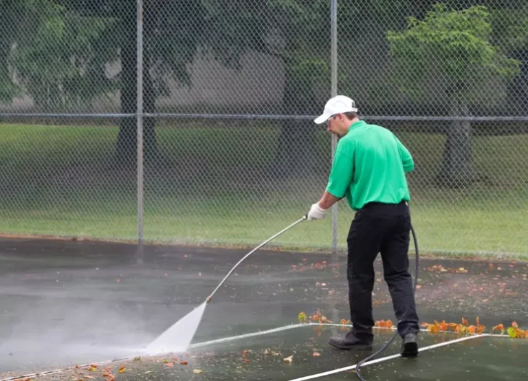 How to Pressure Wash a Tennis Court
